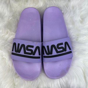 NASA Cosmo Slide Sandals in Lavender Purple